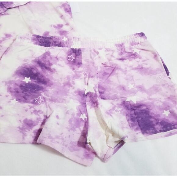 Wildfox Tie Dye Stars Sweatshirt & Short size Large Lounge Co-Ord Sets - Picture 3 of 6